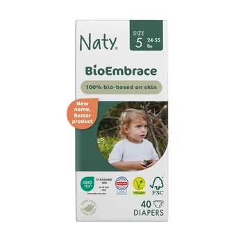 Детские органические подгузники ECO by Naty BioEmbrace размер 5 (24-55 кг) 40 шт
