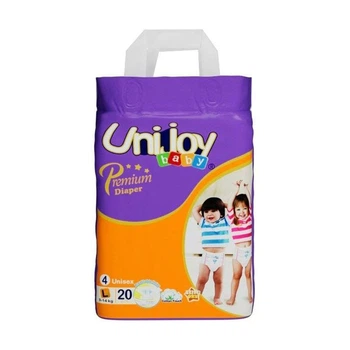 Детские подгузники Unijoy Premium Diapers размер L (9-14 кг), 20 шт Детские ультратонкие подгузники с защитой от протечек и высоким уровнем поглощения Памперсы для детей