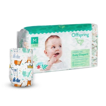 Детские подгузники Offspring Meow The Cat размер M (6-10 кг) 42 шт