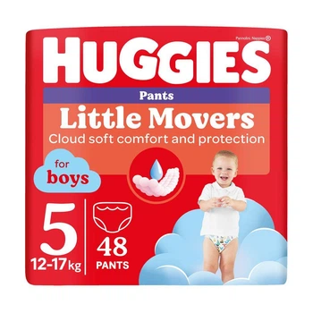 Детские подгузники-трусики Huggies Little Movers Pants для мальчиков размер 5 (12-17 кг) 48 шт