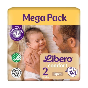 Детские подгузники Libero Comfort размер 2 (3-6 кг) 94 шт