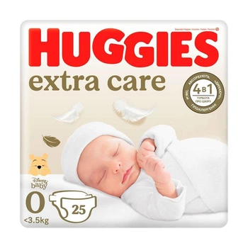 Детские подгузники Huggies Extra Care размер 0 (до 3.5 кг) 25 шт