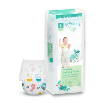 Детские подгузники-трусики Offspring Fun Figures, размер L (9-14 кг), 36 шт Детские одноразовые подгузники с эластичным поясом и мгновенным поглощением Памперсы трусиками пантс для детей