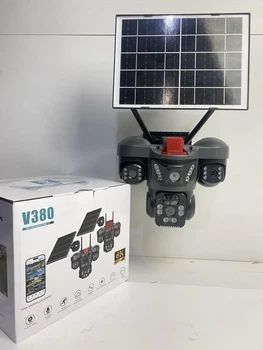 Вулична 4G камера відеоспостереження V380-4G SOLAR (ART-0157) з сонячною панеллю та двома об'єктивами