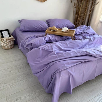 Комплект постільної білизни Ell Home (турецький ранфорс) Лаванда двоспальний 50/70