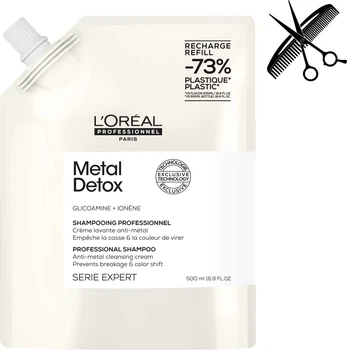 Професійний очищувальний шампунь L’Oreal Professionnel Paris Serie Expert Metal Detox Refill для всіх типів волосся 500 мл (3474637242213)