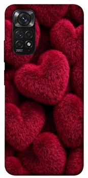 TPU чохол Demsky Fluffy hearts для Xiaomi Redmi Note 11 (Global) / Note 11S