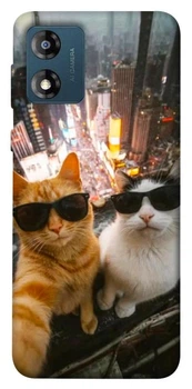 TPU чохол Demsky Cool cats city для Motorola Moto E13