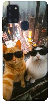 TPU чохол Demsky Cool cats city для Samsung Galaxy A21s