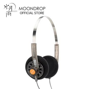 Проводные наушники MOONDROP Old Fashioned On-Ear Headphone 40mm large dynamic driver 0.78-2pin 3.5mm Plug Black (md-hp-032)