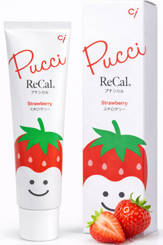 Зубна паста полуниця ремінералізуюча японська 50г Ci Pucci ReCal Strawberry Nano для зміцнення емалі (4589898171628)