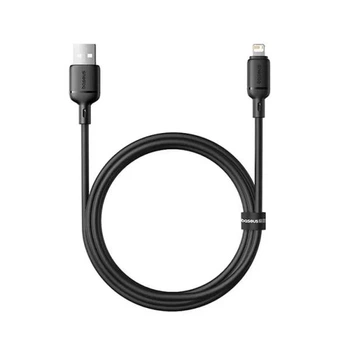 Кабель Baseus Silky Series Fast Charging Data Cable USB to Lightning 2.4A 1м (P10377702113-00) Black