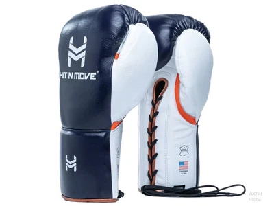 Рукавички тренувальні HIT-n-MOVE Horse Hair Lace 14 унцій синій/білий (5998)