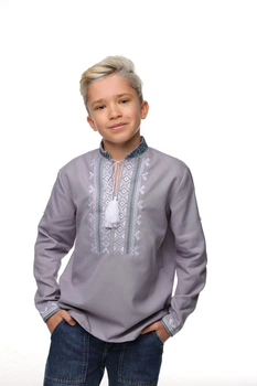 Вишиванка для хлопчика Trend Полтавська 140 Сірий (SOLHLPOLTKRSI)