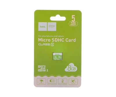 Карта пам'яті Hoco MicroSDHC 10 Class 8Gb Green