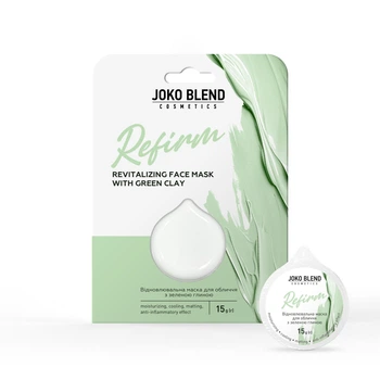 Відновлювальна маска для обличчя із зеленою глиною Refirm Joko Blend 15 г