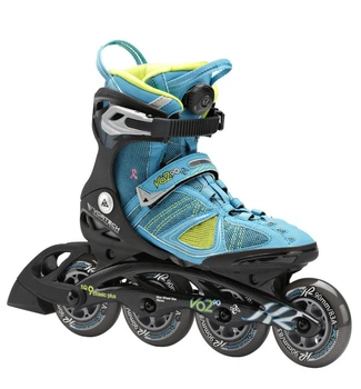 Роликові ковзани для дорослих K2 VO2 90 BOA W 39 (8.0US) 250мм Black/ligth blue/lime (3040105)