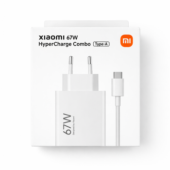 Зарядний набір Xiaomi HyperCharge 67 W (BHR9465EU), PD + QC, мережевий блок живлення 67 Вт + кабель 6А USB-A / USB-C 1м