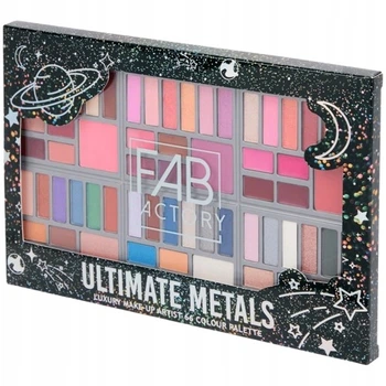 Палетка для макияжа FAB FACTORY ULTIMATE METALS, 66 оттенков теней, блеска и румяна