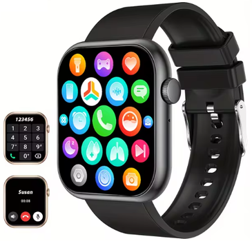 Смарт-годинник жіночий Smart Watch QX7Pro з функцією дзвінка і чорним ремінцем