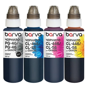 Чернила Barva Canon PG-46BK pigm + CL-56C/M/Y 4x100 мл, special (CPG46-100-MP)
