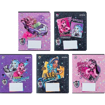 Зошит шкільний Kite Monster High 12 аркушів, клітинка, 25 штук