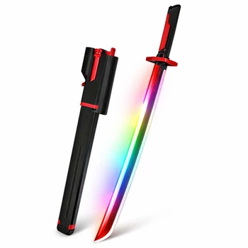 Световой меч катана LED 80 см Dark Knife — игрушечный RGB-меч с паром, искрами и сменой цветов, аккумуляторный
