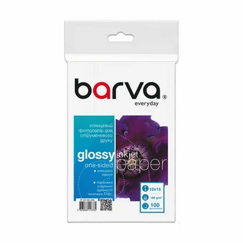 Фотобумага Barva "Everyday Glossy" 10x15 см 180 г/м2 100 листов глянцевая (IP-CE180-288)