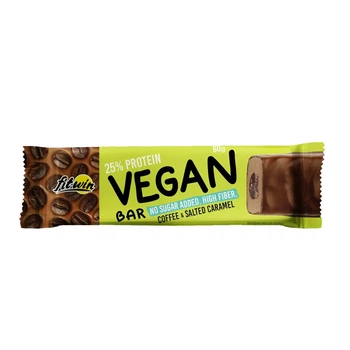 Батончик Vegan Bar Кофе и соленая карамель, без сахара 60г FitWin