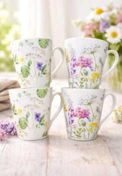 Набор кружек фарфоровых 325 мл Floral 4 шт. 311-103-r