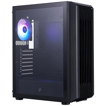Корпус 1stPlayer H6-BK-4F7, Черный - 595135