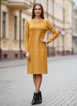 Сукня Meggi 42 Гірчичний (NLS-30001-6-Mustard)