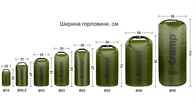 Гермомішок TRAMP PVC Diamond Ripstop 50л UTRA-208, Оливковий (50 л)