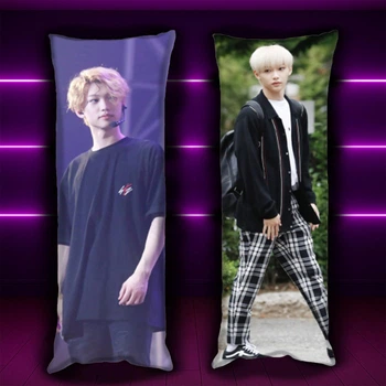 Подушка Дакимакура 150х50 см Феликс Стрей Кидс Stray Kids Felix Подушка с наволочкой двусторонняя (0166645)