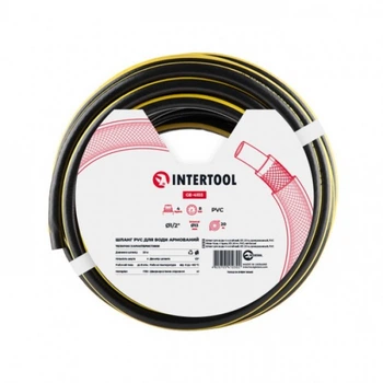 Шланг для воды 4-х слойный 1/2", 20м, армированный, PVC INTERTOOL GE-4103 (134917)