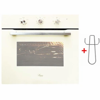 Духовой шкаф газовый Luxor Qualität BG 60 GIO Rustik Grill конвектор, бежевое стекло + прихватка для деко в подарок