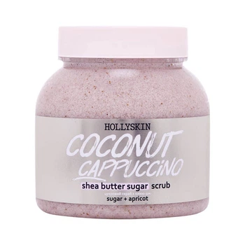 Сахарний скраб з|із| олією ши і перлітом Coconut Cappuccino 300 ml/ 350 g