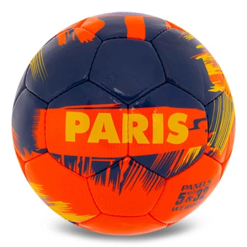Мяч футбольный №5 ламинированный сшит вручную BALLONSTAR PARIS SAINT-GERMAIN CRYSTAL FB-6719 Красно-черный