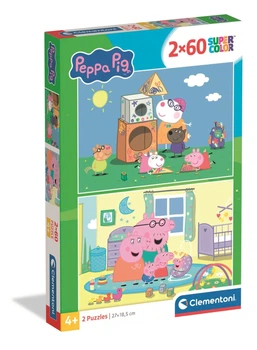 Пазл Clementoni: SuperColor — Peppa Pig / Свинка Пеппа (2 x 60 елементів) — 24833