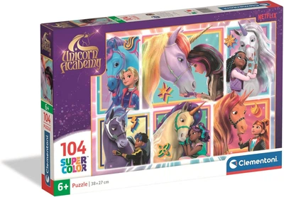 Пазл Clementoni: SuperColor — Unicorn Academy / Академия Единорогов (104 элемента) — 25094