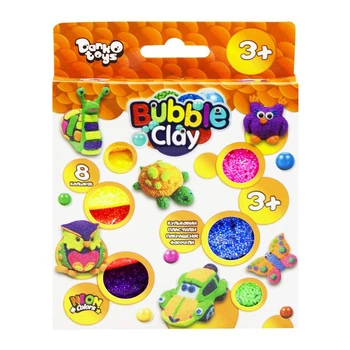 Кульковий пластилін "Bubble Clay" 8 кольорів укр MiC (138497)