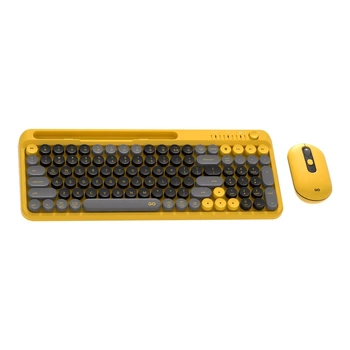 Бездротова Клавіатура і Миша FANTECH Go WK899 MOCHI Чорно-жовтий