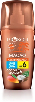 Олія Активна засмага Біокон SPF-6 coconut&mango 160 мл