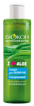 Тонер для обличчя Біокон I love aloe гіалуроновий 200 мл