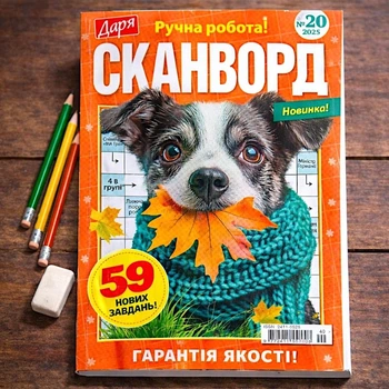 Сборник Сканворды Дарья 68 стр.№20/2025 Украинский язык