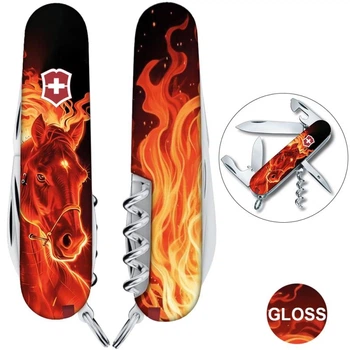 Швейцарский складной нож 91мм Victorinox SPARTAN ZODIAC Красный огненный конь 1.3603.Z5200pk