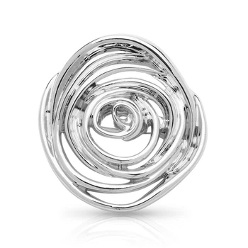 Брошь BROCHE бижутерия Модерн Розалия серебристая BRBF115358