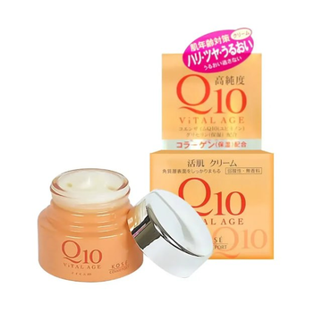 Kose Vital Age Q10 - Омолаживающий крем для лица с коэнзимом Q10 (40+)