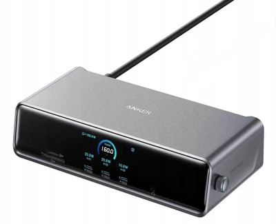 Сетевое зарядное устройство Anker Prime 14-в-1 8К видео с поддержкой трех дисплеев DisplayLink и зарядкой 140Вт (DL7400)