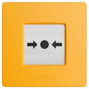 Сповіщувач Ajax Manual Call Point (Yellow) ручний бездротовий